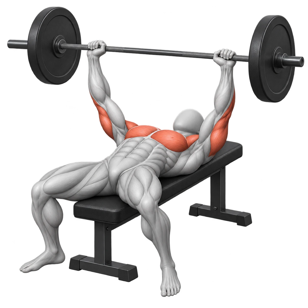 The actual bench press illustration from PumpPal